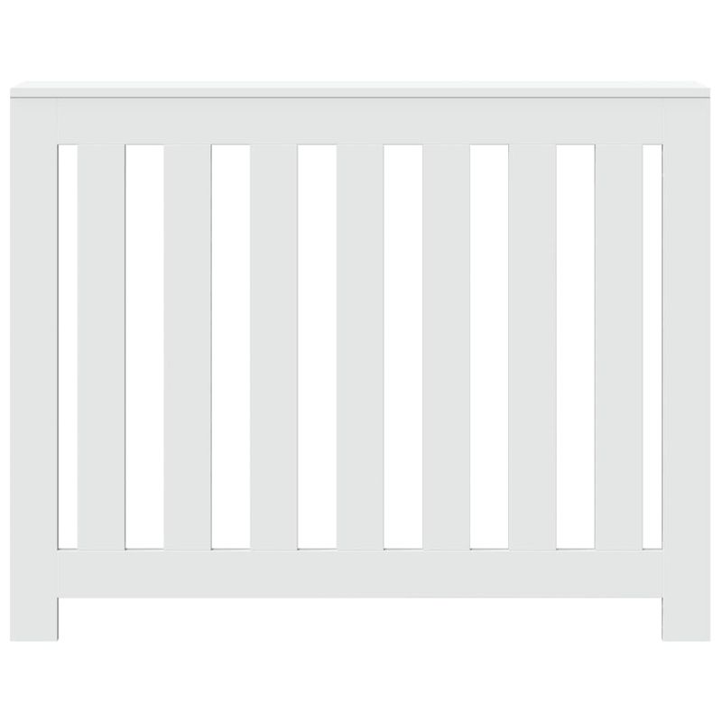 Casa si Gradina - Termice - Calorifere si accesorii - Accesorii calorifere - Masca pentru calorifer, alb, 104x20x82 cm, lemn prelucrat, design lamele verticale - Infinity.ro