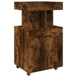 Casa si Gradina - Mobilier - Comode si corpuri - Comode - Carucior de bar, stejar fumuriu, 50x41x89 cm, lemn prelucrat - Infinity.ro