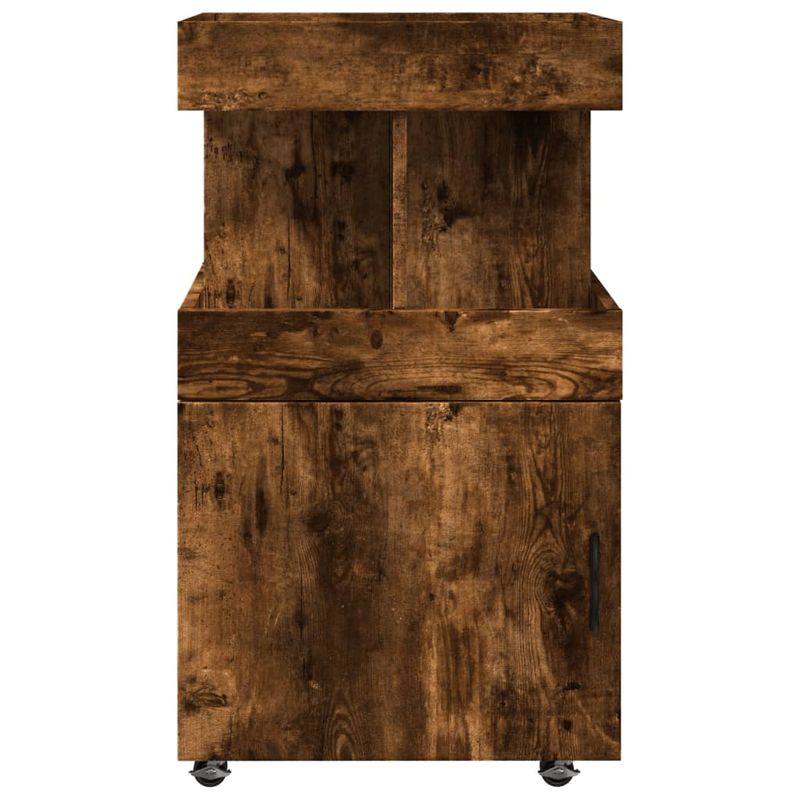 Casa si Gradina - Mobilier - Comode si corpuri - Comode - Carucior de bar, stejar fumuriu, 50x41x89 cm, lemn prelucrat - Infinity.ro