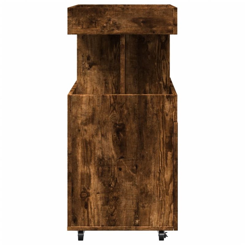 Casa si Gradina - Mobilier - Comode si corpuri - Comode - Carucior de bar, stejar fumuriu, 50x41x89 cm, lemn prelucrat - Infinity.ro