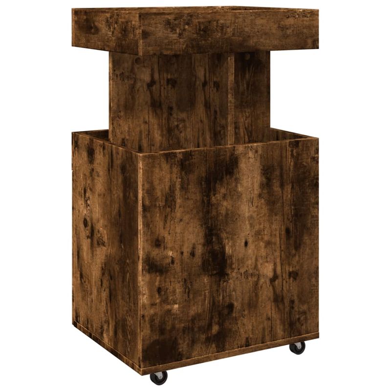 Casa si Gradina - Mobilier - Comode si corpuri - Comode - Carucior de bar, stejar fumuriu, 50x41x89 cm, lemn prelucrat - Infinity.ro