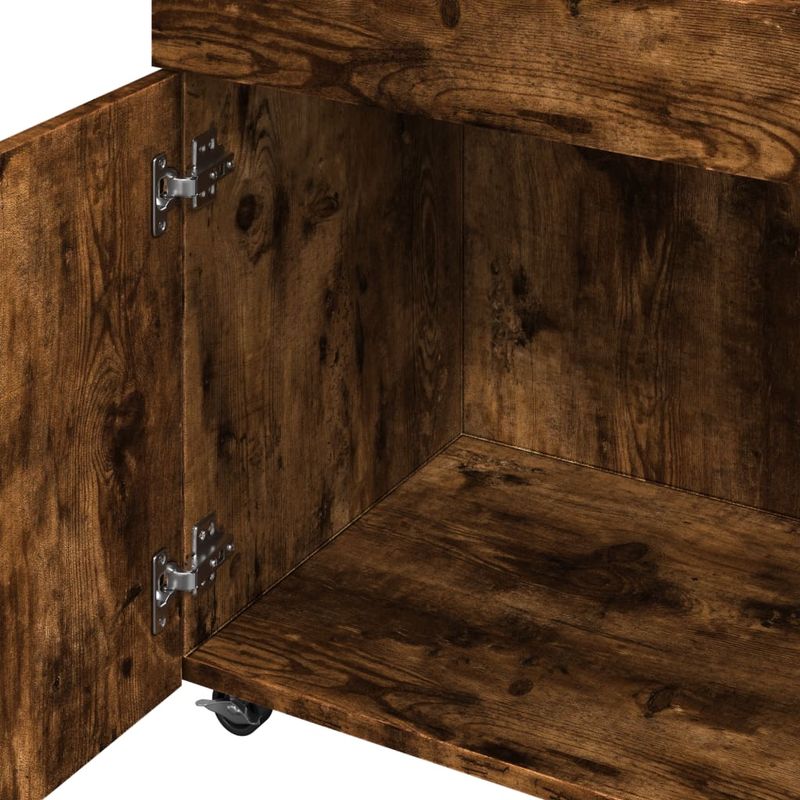 Casa si Gradina - Mobilier - Comode si corpuri - Comode - Carucior de bar, stejar fumuriu, 50x41x89 cm, lemn prelucrat - Infinity.ro