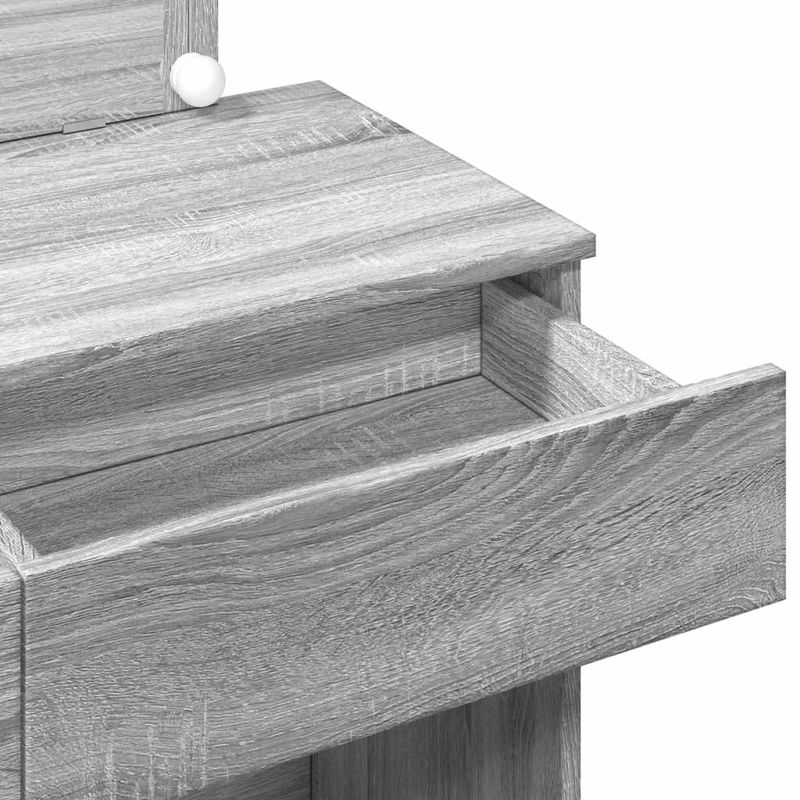 Casa si Gradina - Mobilier - Comode si corpuri - Masute de toaleta - Masa de toaleta cu LED, sonoma gri, 100x40x120 cm - Infinity.ro