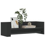 Casa si Gradina - Mobilier - Biblioteci si rafturi - Rafturi - Raft de perete, negru, 100x35x30,5 cm, lemn prelucrat - Infinity.ro