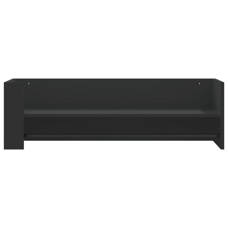 Casa si Gradina - Mobilier - Biblioteci si rafturi - Rafturi - Raft de perete, negru, 100x35x30,5 cm, lemn prelucrat - Infinity.ro