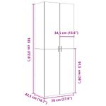 Casa si Gradina - Mobilier - Comode si corpuri - Corpuri bucatarie - Dulap inalt, stejar sonoma, 70x42,5x185 cm, lemn prelucrat - Infinity.ro