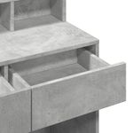 Casa si Gradina - Mobilier - Comode si corpuri - Masute de toaleta - Masa de toaleta cu LED, gri beton, 80x41x134,5 cm - Infinity.ro