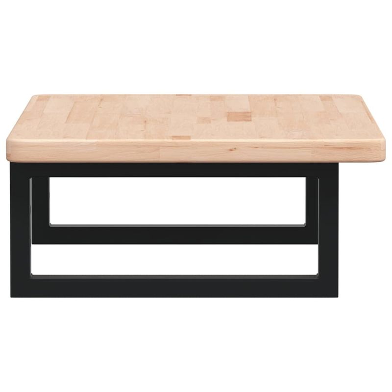 Casa si Gradina - Mobilier - Biblioteci si rafturi - Rafturi - Raft pentru lavoar montat pe perete, otel și lemn masiv stejar, maro și negru, mărime 60x40x2.5 cm, model dreptunghiular - Infinity.ro