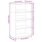 Casa si Gradina - Mobilier - Comode si corpuri - Corpuri bucatarie - Dulap inalt, stejar fumuriu, 70x41x124 cm, lemn prelucrat - Infinity.ro