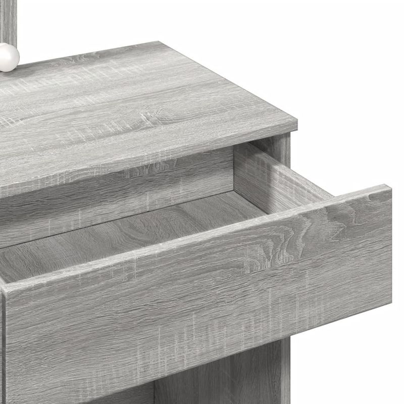 Casa si Gradina - Mobilier - Comode si corpuri - Masute de toaleta - Masa de toaleta cu LED, sonoma gri, 100x40x130 cm - Infinity.ro