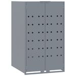 Casa si Gradina - Gradina si terasa - Mobilier exterior - Dulapuri si lazi depozitare exterior - Depozitare cos gunoi cu roti 2 cosuri gri 138x79x117 cm otel - Infinity.ro
