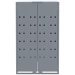 Casa si Gradina - Gradina si terasa - Mobilier exterior - Dulapuri si lazi depozitare exterior - Depozitare cos gunoi cu roti 2 cosuri gri 138x79x117 cm otel - Infinity.ro