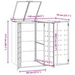 Casa si Gradina - Gradina si terasa - Mobilier exterior - Dulapuri si lazi depozitare exterior - Depozitare cos gunoi cu roti 2 cosuri gri 138x79x117 cm otel - Infinity.ro