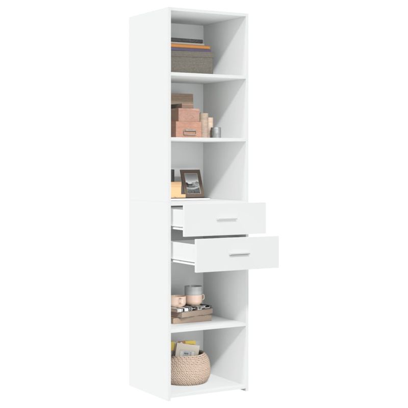 Casa si Gradina - Mobilier - Comode si corpuri - Corpuri bucatarie - Dulap inalt, alb, 45x42,5x185 cm, lemn compozit - Infinity.ro