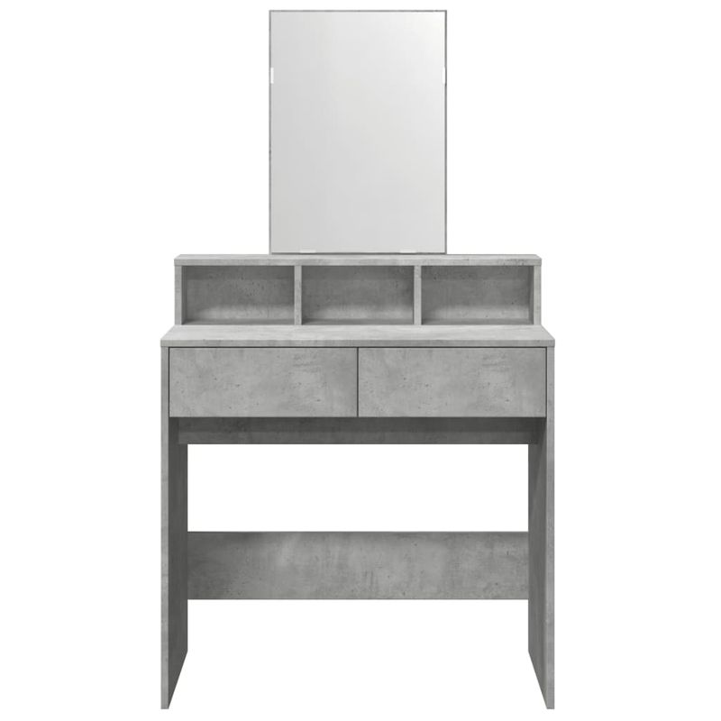 Casa si Gradina - Mobilier - Comode si corpuri - Masute de toaleta - Masa de toaleta cu oglinda, gri beton, 80x41x144,5 cm - Infinity.ro