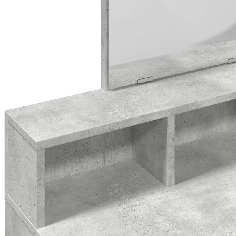 Casa si Gradina - Mobilier - Comode si corpuri - Masute de toaleta - Masa de toaleta cu oglinda, gri beton, 80x41x144,5 cm - Infinity.ro