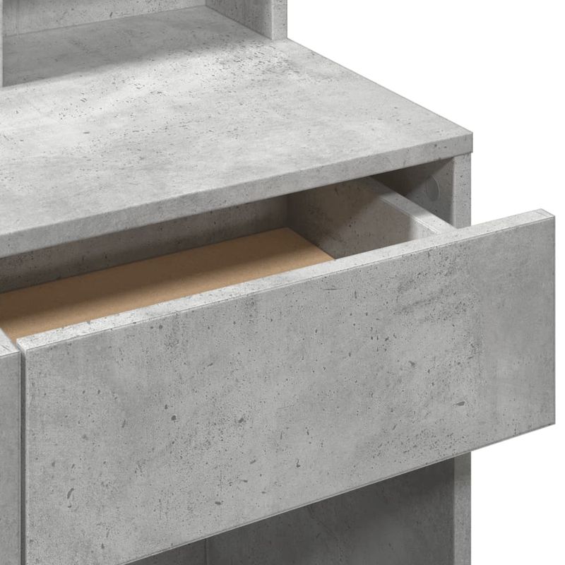 Casa si Gradina - Mobilier - Comode si corpuri - Masute de toaleta - Masa de toaleta cu oglinda, gri beton, 80x41x144,5 cm - Infinity.ro