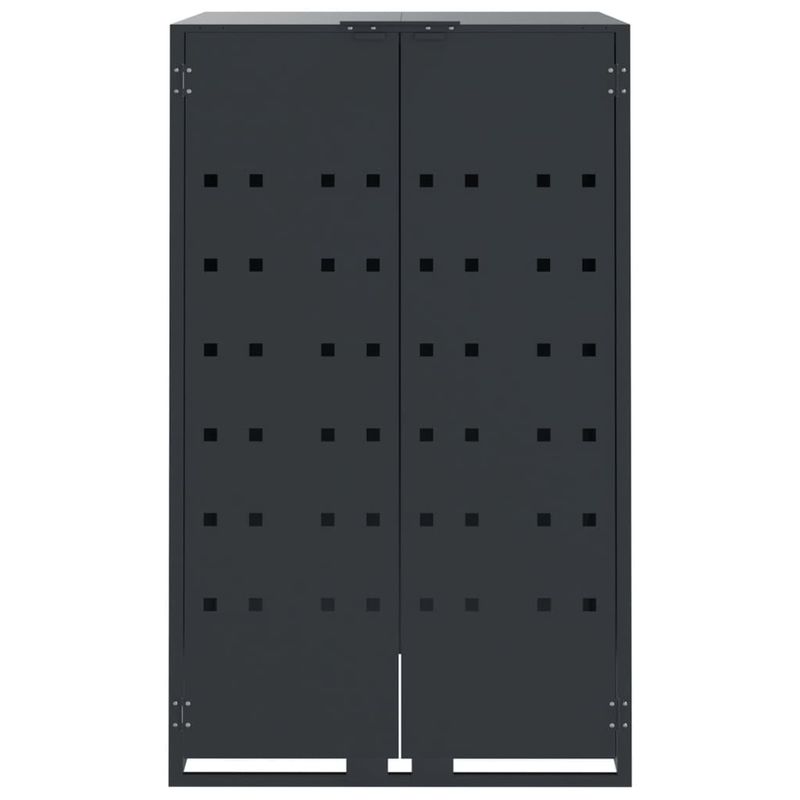 Casa si Gradina - Gradina si terasa - Mobilier exterior - Dulapuri si lazi depozitare exterior - Depozitare cos gunoi roti 5 cosuri antracit 345x79x117 cm otel - Infinity.ro