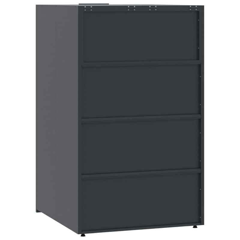 Casa si Gradina - Gradina si terasa - Mobilier exterior - Dulapuri si lazi depozitare exterior - Depozitare cos gunoi roti 5 cosuri antracit 345x79x117 cm otel - Infinity.ro