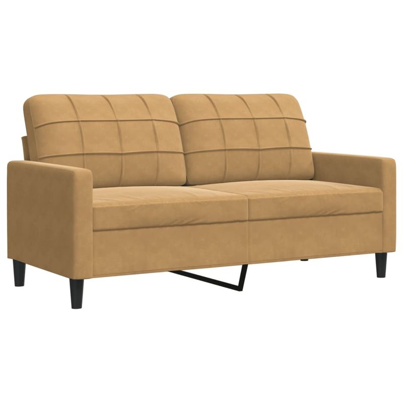 Casa si Gradina - Mobilier - Seturi de mobilier - Seturi living - Set de canapele cu perne, 3 piese, maro, catifea - Infinity.ro