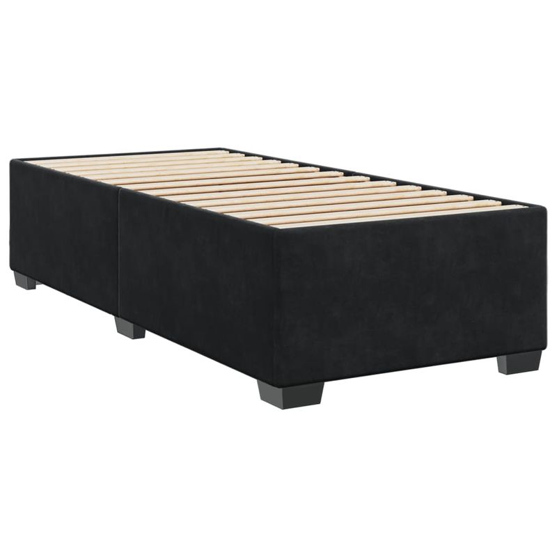 Casa si Gradina - Mobilier - Paturi si accesorii - Paturi - Cadru de pat, negru, 90x190 cm, catifea - Infinity.ro