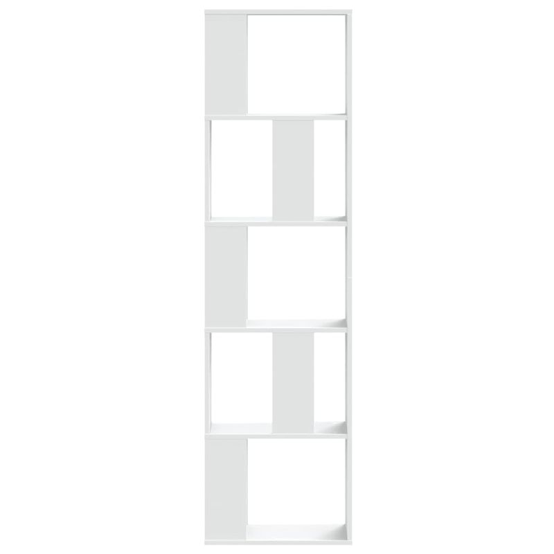 Casa si Gradina - Mobilier - Biblioteci si rafturi - Biblioteci - Biblioteca cu 5 niveluri, alb 45x23,5x162,5 cm lemn prelucrat - Infinity.ro