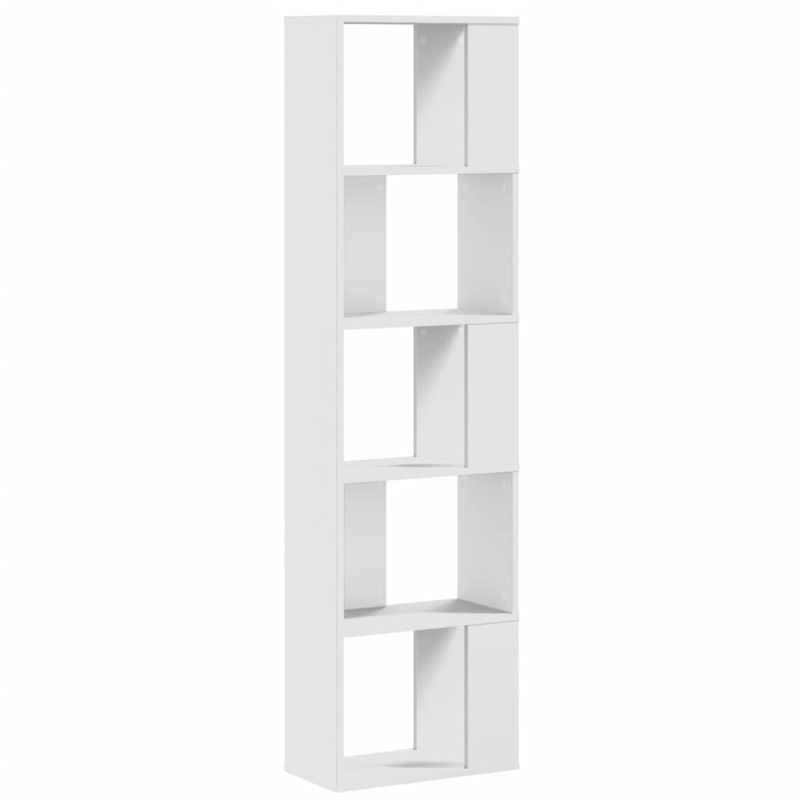 Casa si Gradina - Mobilier - Biblioteci si rafturi - Biblioteci - Biblioteca cu 5 niveluri, alb 45x23,5x162,5 cm lemn prelucrat - Infinity.ro