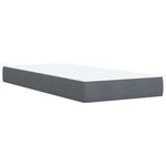 Casa si Gradina - Mobilier - Paturi si accesorii - Paturi - Pat box spring cu saltea, gri inchis, 100x200 cm, catifea - Infinity.ro