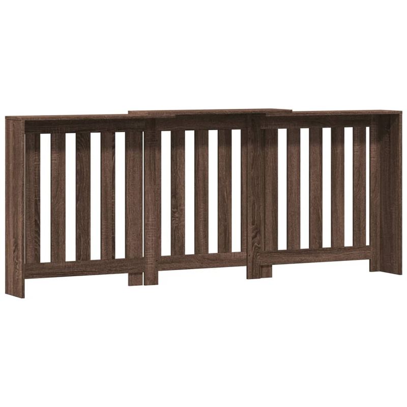 Casa si Gradina - Termice - Calorifere si accesorii - Accesorii calorifere - Masca pentru calorifer stejar maro 205x21,5x83,5 cm lemn, design lamele verticale - Infinity.ro