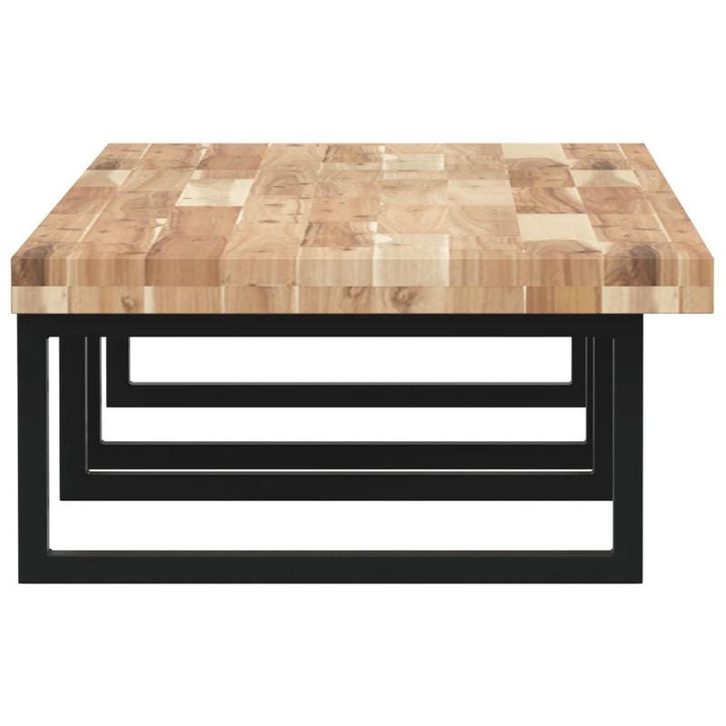 Casa si Gradina - Mobilier - Comode si corpuri - Masute de toaleta - Raft pentru lavoar montat pe perete, otel și lemn masiv acacia, maro și negru, mărime 160x50x4 cm, model dreptunghiular - Infinity.ro