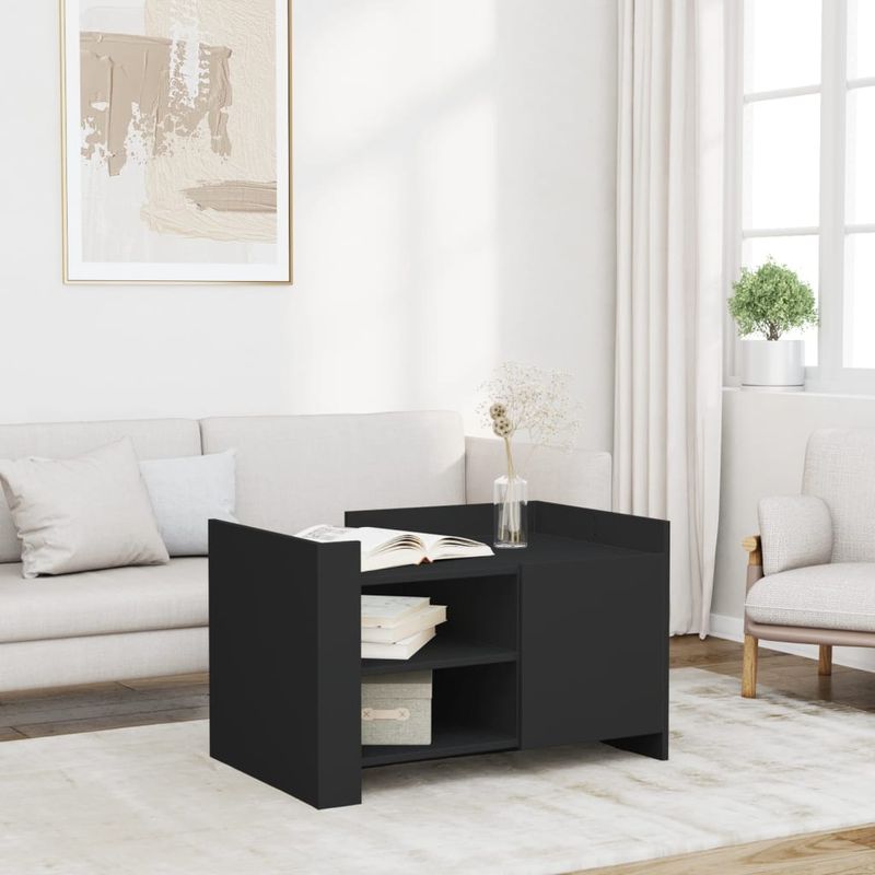 Casa si Gradina - Mobilier - Mese si birouri - Masute de cafea - Masuta de cafea, negru, 80x50x50 cm, lemn prelucrat - Infinity.ro