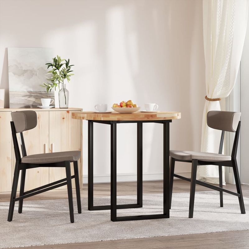 Casa si Gradina - Mobilier - Feronerie si accesorii mobila - Blat de masa rotund, diametru 80x4 cm, lemn masiv de acacia, finisat în ulei - Infinity.ro