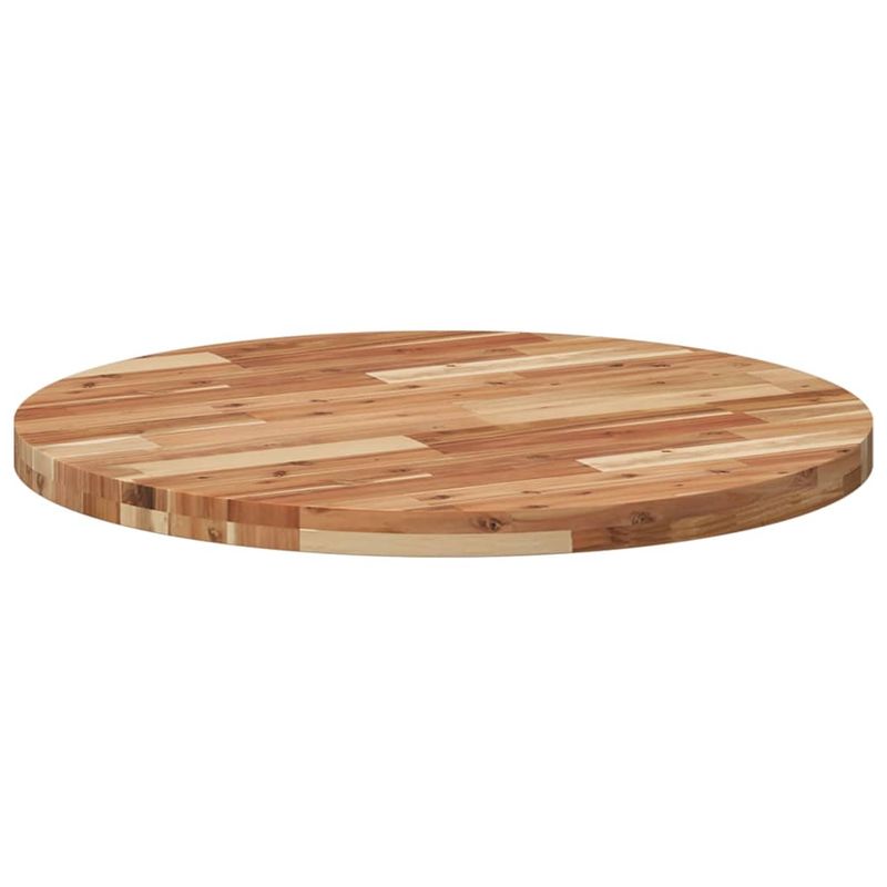 Casa si Gradina - Mobilier - Feronerie si accesorii mobila - Blat de masa rotund, diametru 80x4 cm, lemn masiv de acacia, finisat în ulei - Infinity.ro