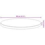 Casa si Gradina - Mobilier - Feronerie si accesorii mobila - Blat de masa rotund, diametru 80x4 cm, lemn masiv de acacia, finisat în ulei - Infinity.ro