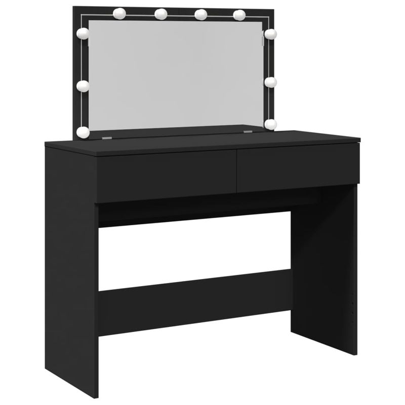 Casa si Gradina - Mobilier - Comode si corpuri - Masute de toaleta - Masa de toaleta cu LED, negru, 100x40x120 cm - Infinity.ro