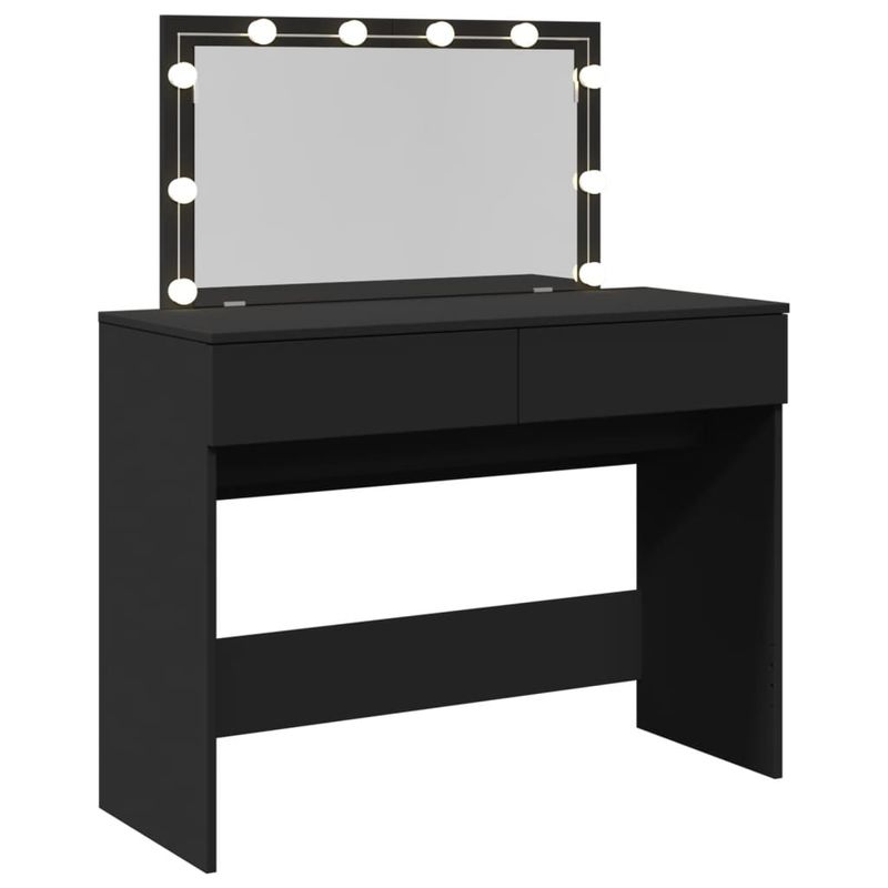 Casa si Gradina - Mobilier - Comode si corpuri - Masute de toaleta - Masa de toaleta cu LED, negru, 100x40x120 cm - Infinity.ro
