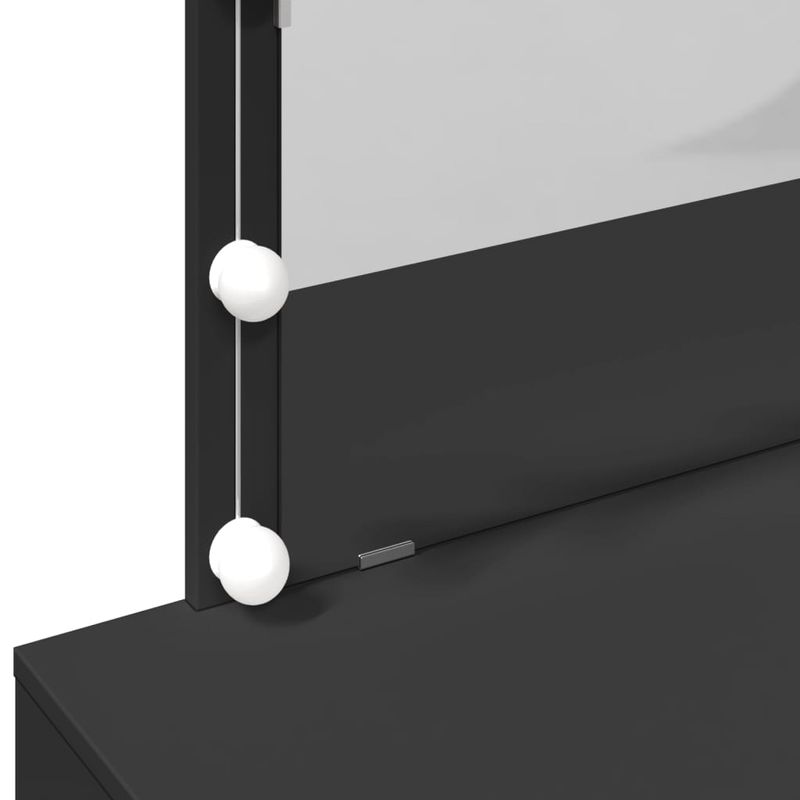 Casa si Gradina - Mobilier - Comode si corpuri - Masute de toaleta - Masa de toaleta cu LED, negru, 100x40x120 cm - Infinity.ro