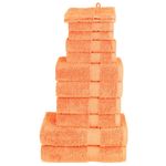 Casa si Gradina - Textile si covoare - Textile baie - Prosoape - Set de prosoape premium 12 piese portocaliu 600g/m² 100% bumbac - Infinity.ro
