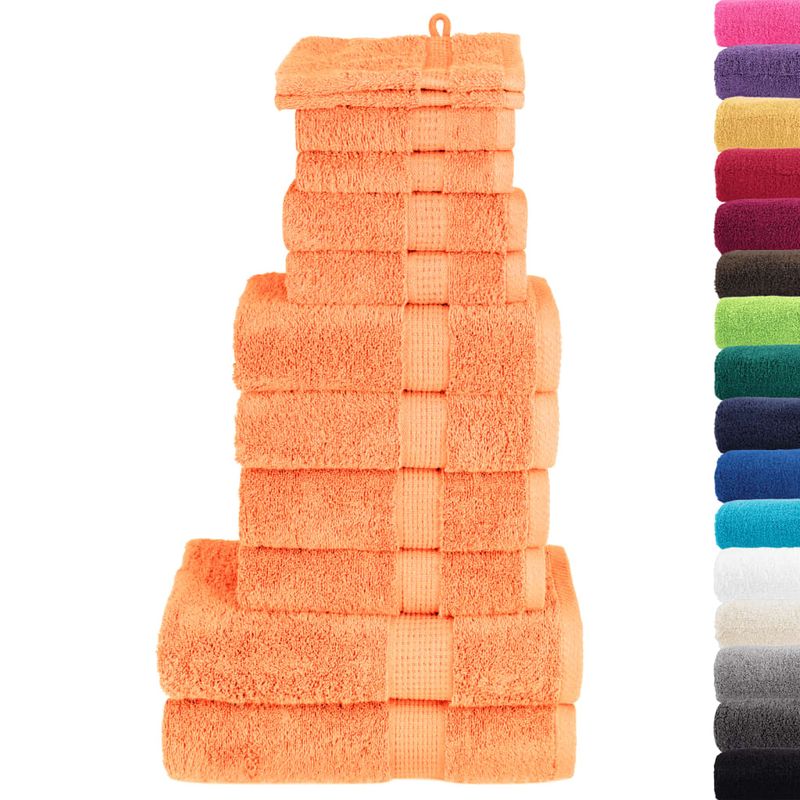 Casa si Gradina - Textile si covoare - Textile baie - Prosoape - Set de prosoape premium 12 piese portocaliu 600g/m² 100% bumbac - Infinity.ro