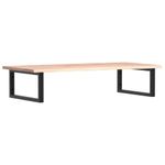 Casa si Gradina - Mobilier - Comode si corpuri - Masute de toaleta - Raft pentru lavoar montat pe perete, otel și lemn masiv stejar, maro și negru, mărime 100x50x2 cm, model dreptunghiular - Infinity.ro