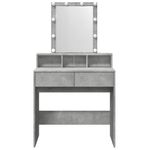 Casa si Gradina - Mobilier - Comode si corpuri - Masute de toaleta - Masa de toaleta cu LED, gri beton, 80x41x144,5 cm - Infinity.ro