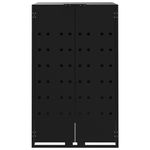 Casa si Gradina - Gradina si terasa - Mobilier exterior - Dulapuri si lazi depozitare exterior - Depozitare cos gunoi cu roti 4 cosuri negru 276x79x117 cm otel - Infinity.ro