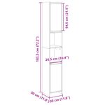 Casa si Gradina - Mobilier - Seturi de mobilier - Seturi baie - Dulap de baie, stejar sonoma, 30x30x183,5 cm, PAL - Infinity.ro