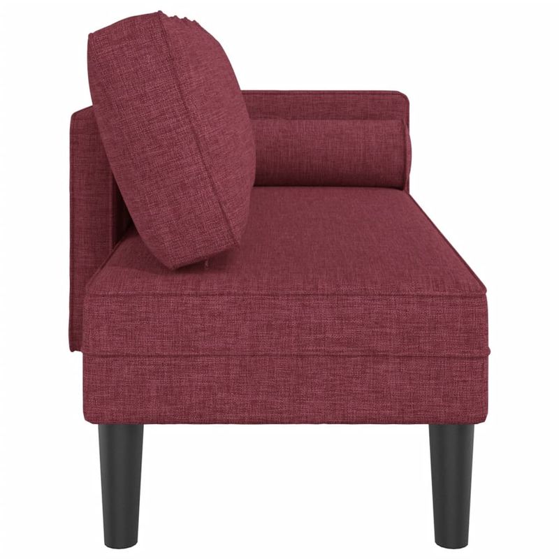 Casa si Gradina - Mobilier - Scaune si fotolii - Fotolii - Fotoliu sezlong cu perne, rosu vin, material textil - Infinity.ro