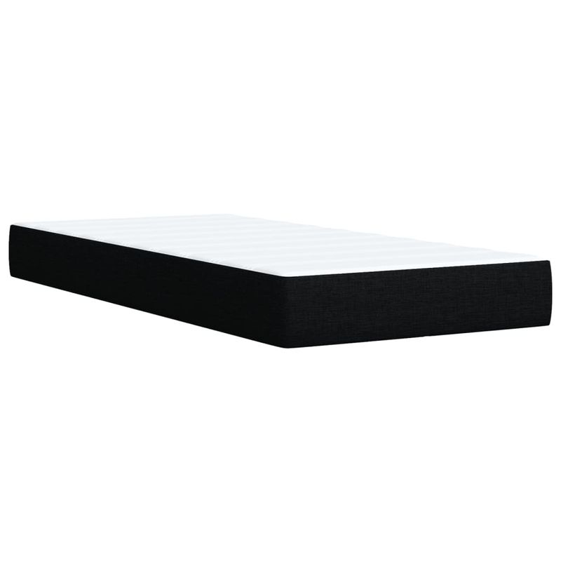 Casa si Gradina - Mobilier - Paturi si accesorii - Paturi - Pat box spring cu saltea, negru, 90x190 cm, textil - Infinity.ro
