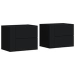 Casa si Gradina - Mobilier - Comode si corpuri - Noptiere - Noptiere de perete, 2 buc., negru, 45x30x35 cm - Infinity.ro