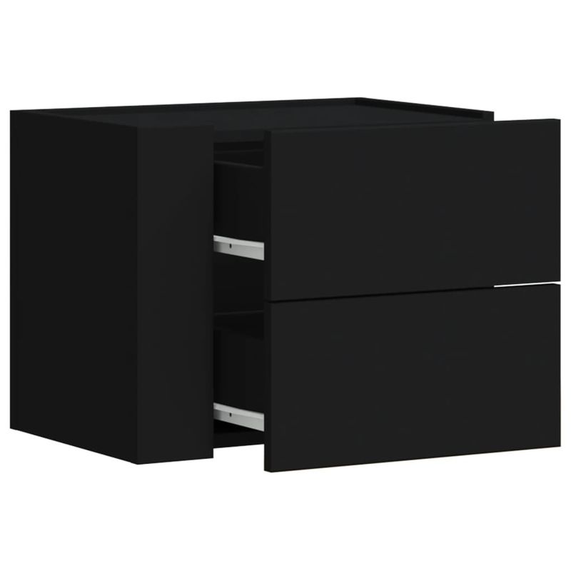Casa si Gradina - Mobilier - Comode si corpuri - Noptiere - Noptiere de perete, 2 buc., negru, 45x30x35 cm - Infinity.ro