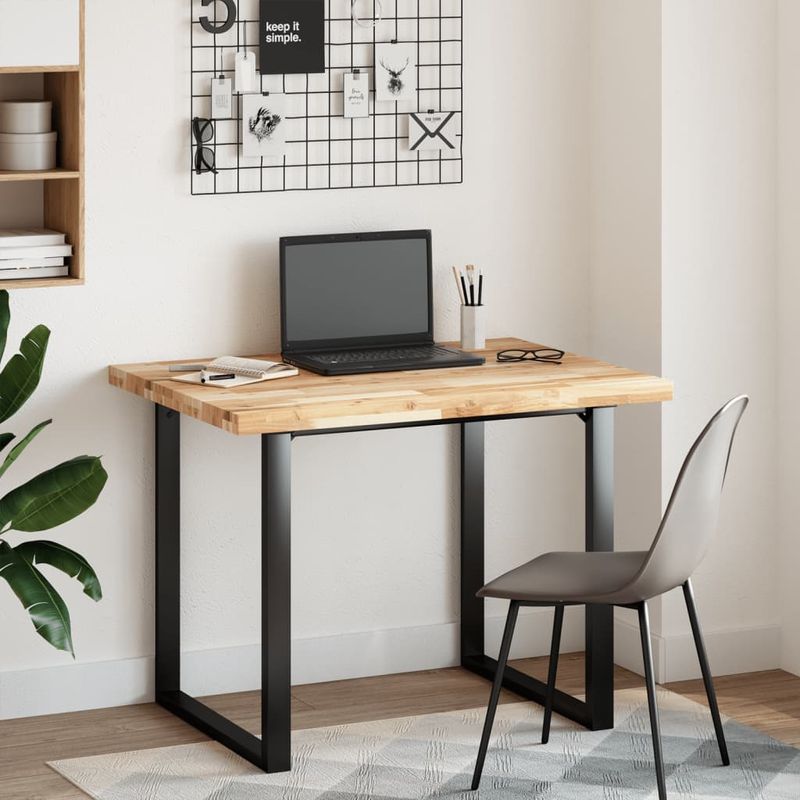 Casa si Gradina - Mobilier - Feronerie si accesorii mobila - Blat de birou netratat, 100x80x4 cm, lemn masiv de acacia - Infinity.ro