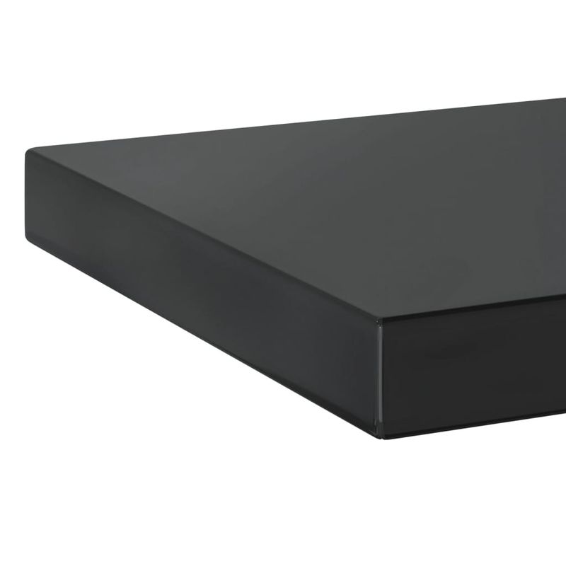 Casa si Gradina - Mobilier - Biblioteci si rafturi - Rafturi - Rafturi de perete, 2 buc., 50x23,5x3 cm, negru otel inoxidabil - Infinity.ro