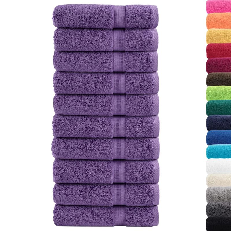Casa si Gradina - Textile si covoare - Textile baie - Prosoape - Prosoape de maini premium 10 buc. 50x100cm 600 gsm 100% bumbac, violet - Infinity.ro